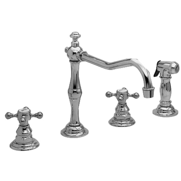 Newport Brass Kitchen Faucet With Side Spray in Aged Brass 943-034 - main